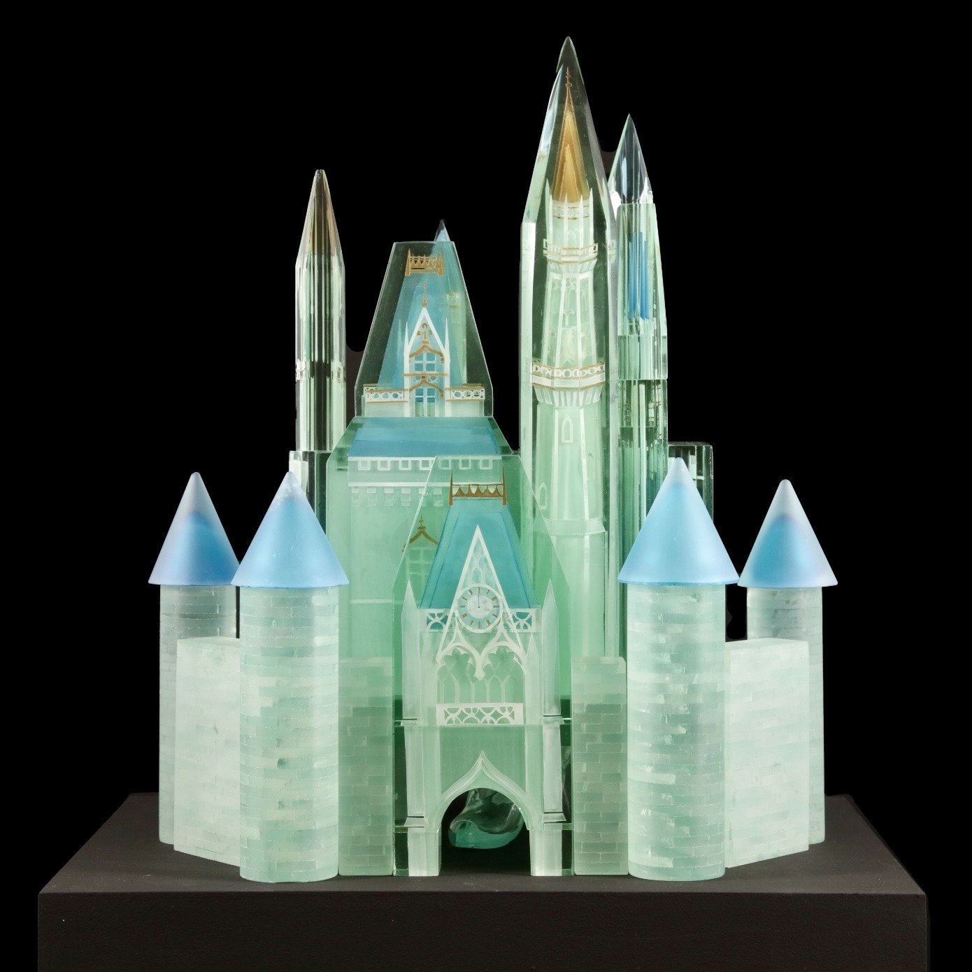 【卒業制作の使用事例】透明ガラスとテンパックスの積層ガラスアート